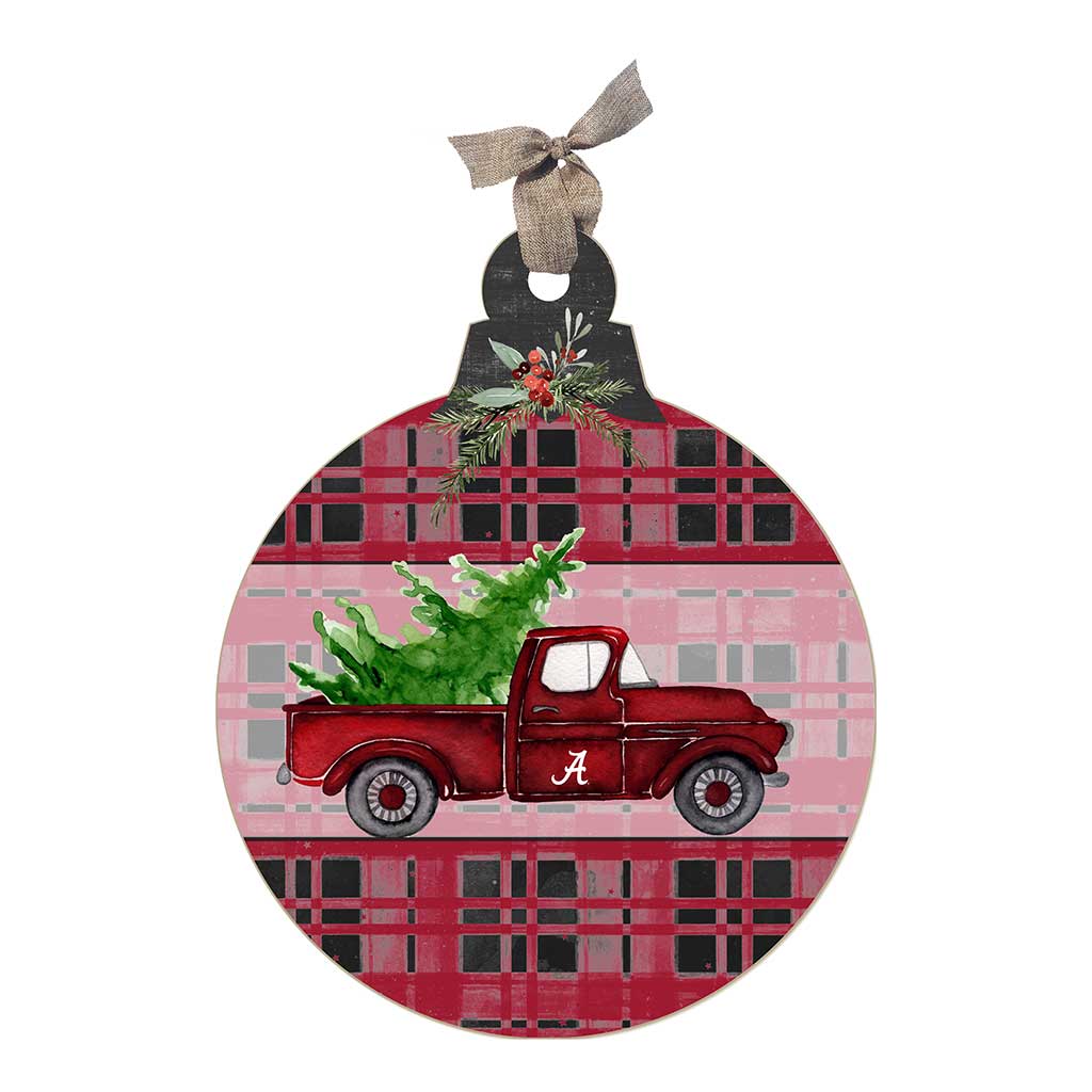 10 Inch Christmas Truck Ornament Sign Alabama Crimson Tide