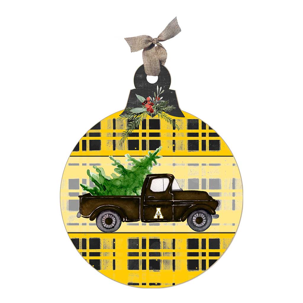 10 Inch Christmas Truck Ornament Sign Appalachian State Mountaineers