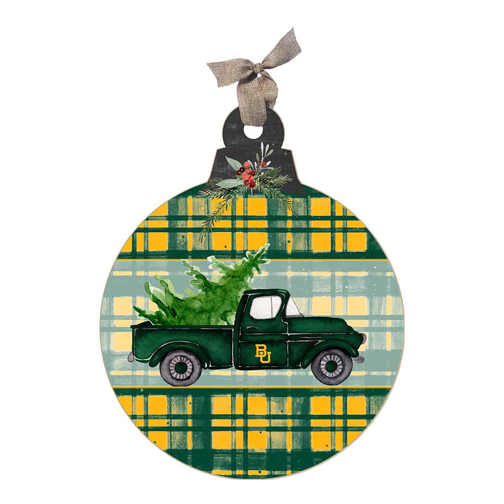 10 Inch Christmas Truck Ornament Sign Baylor Bears