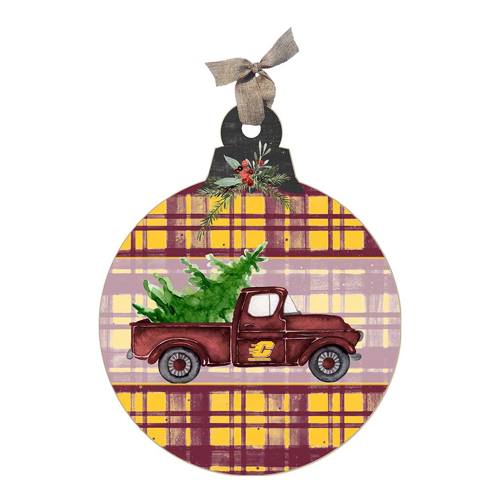 10 Inch Christmas Truck Ornament Sign Central Michigan Chippewas