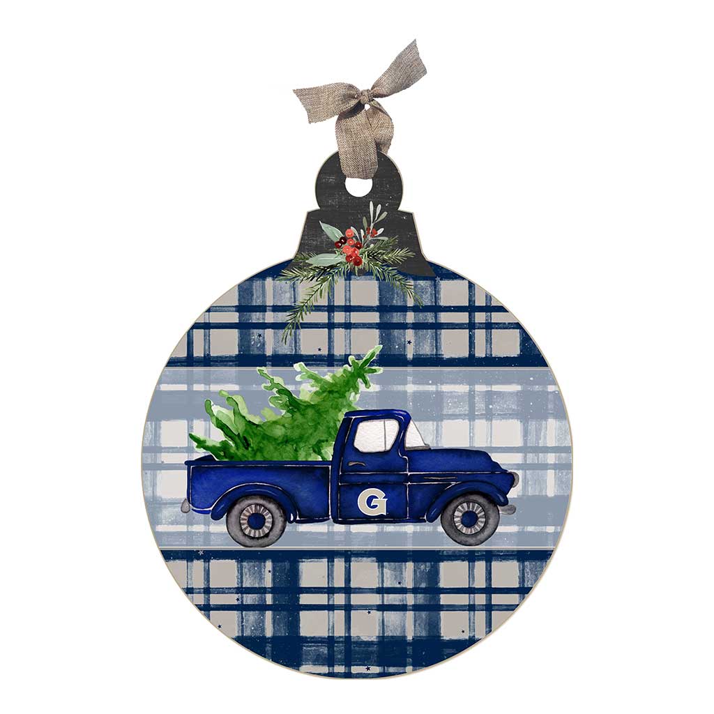 10 Inch Christmas Truck Ornament Sign Georgetown Hoyas