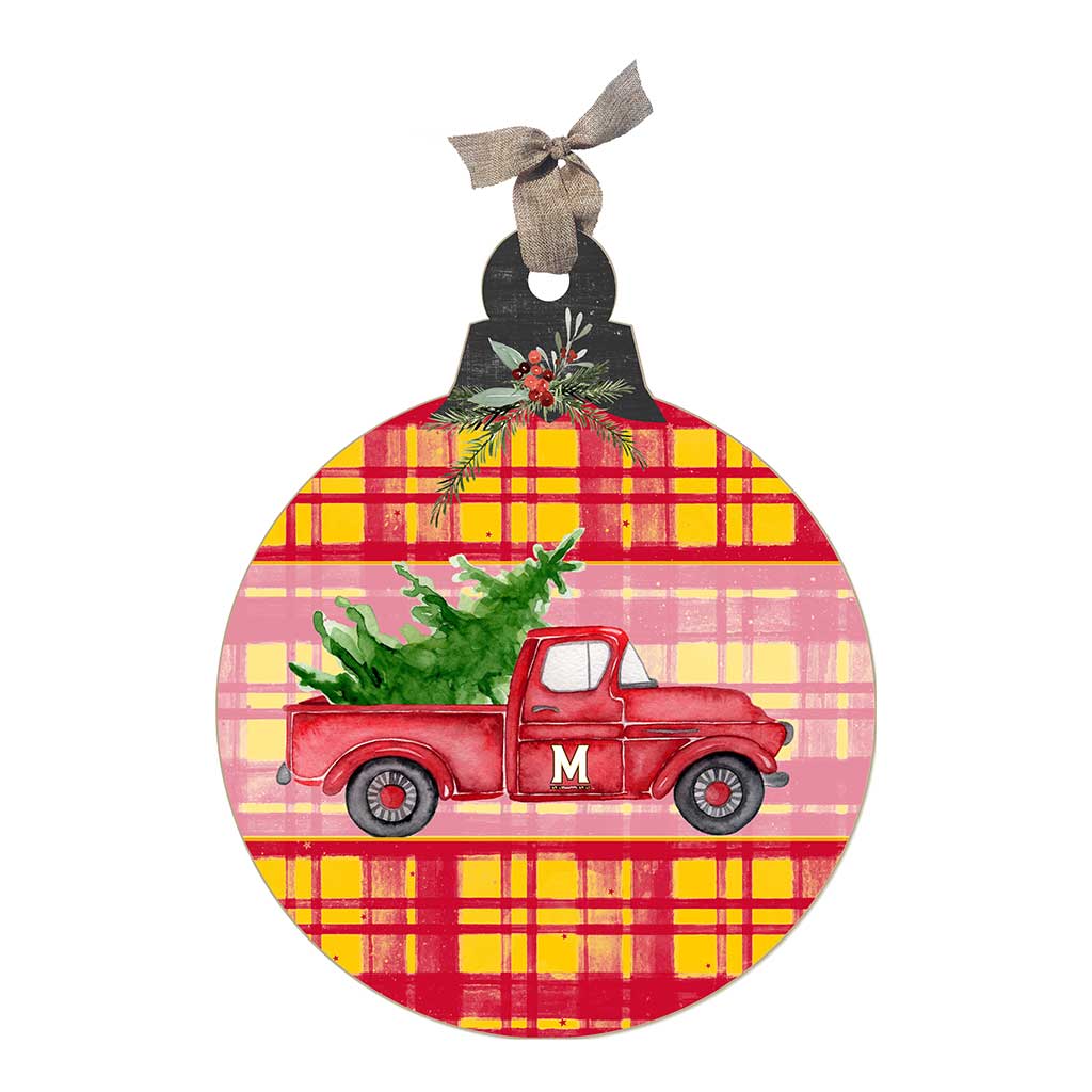 10 Inch Christmas Truck Ornament Sign Maryland Terrapins