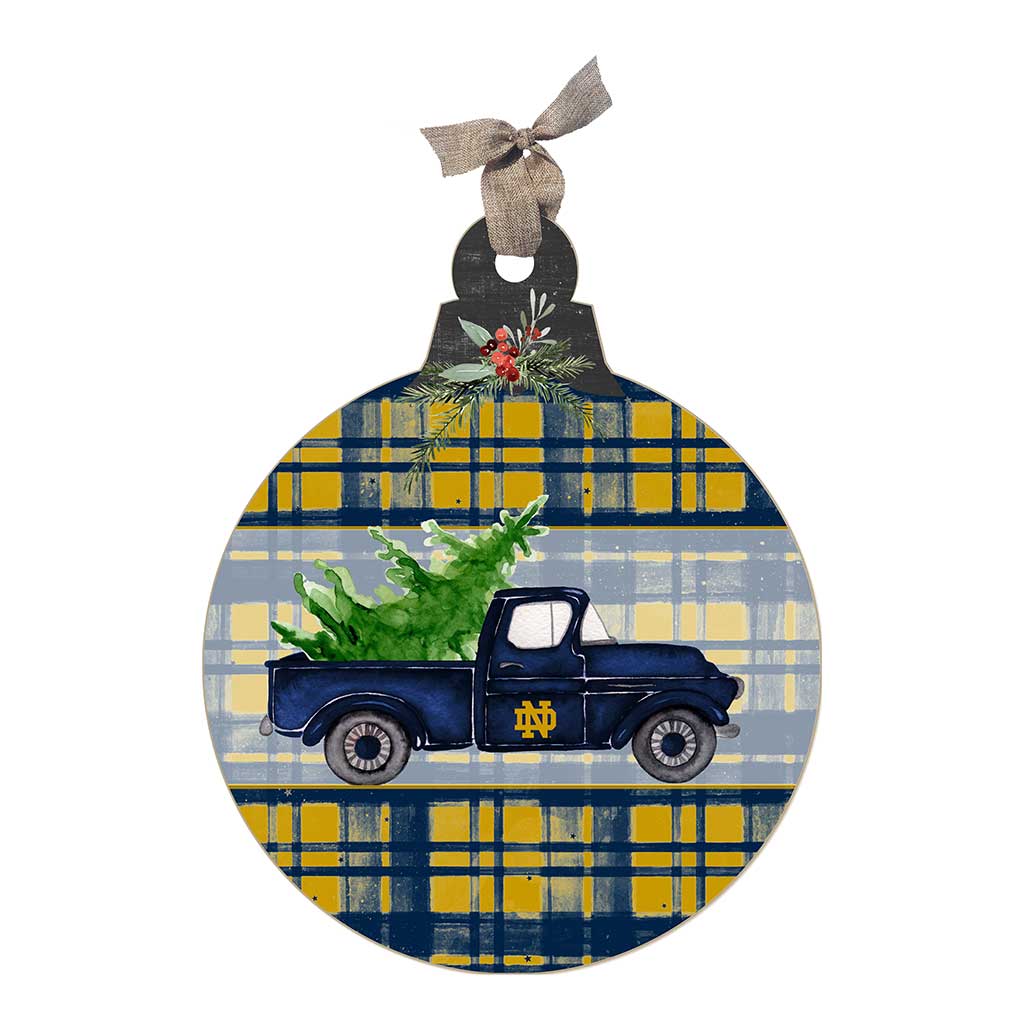10 Inch Christmas Truck Ornament Sign Notre Dame Fighting Irish