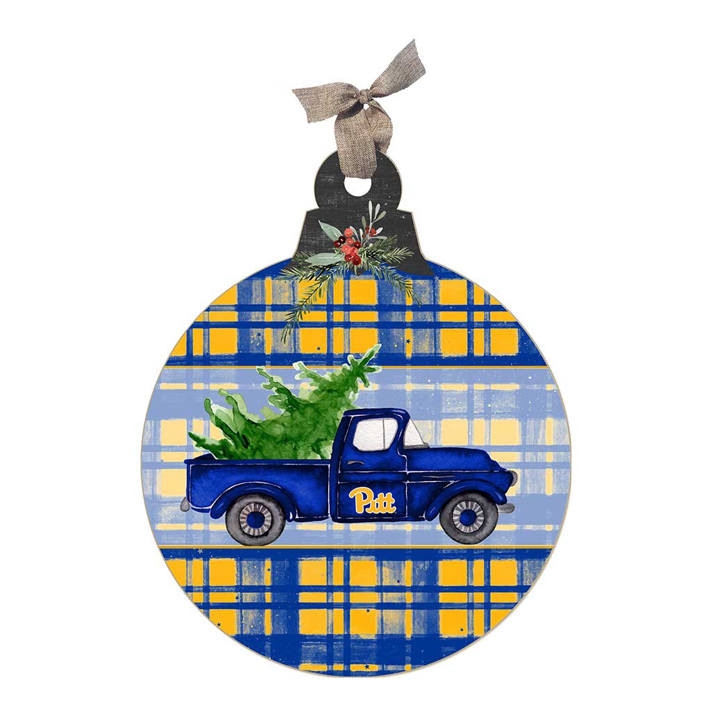 10 Inch Christmas Truck Ornament Sign Pittsburgh Panthers