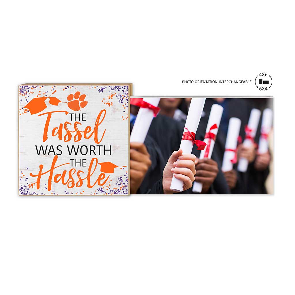 Floating Picture Frame Tassel Worth Hassle Team Clemson Tigers