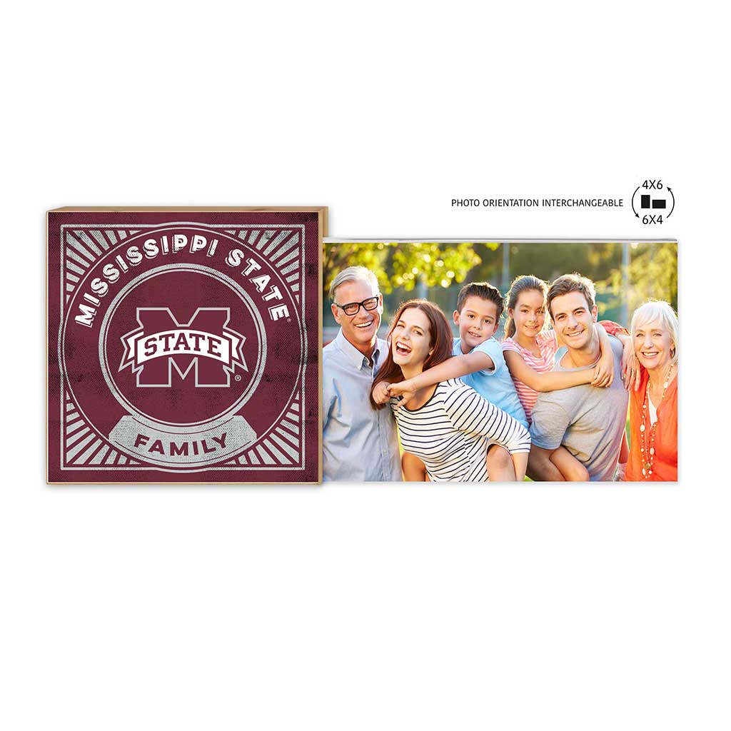 Floating Picture Frame Family Retro Team Mississippi State Bulldogs