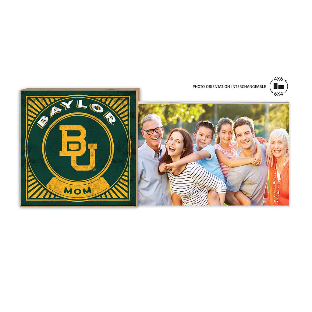 Floating Picture Frame Proud Mom Retro Team Baylor Bears