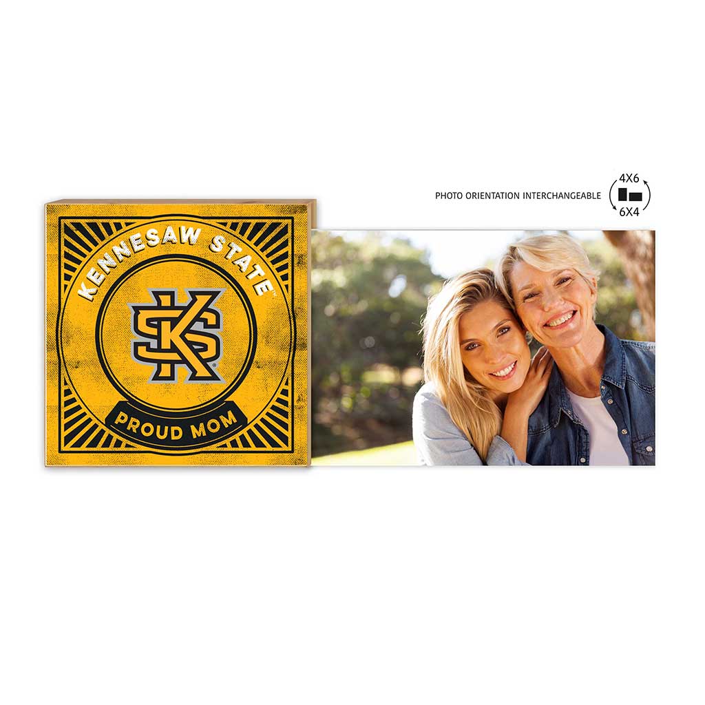 Floating Picture Frame Proud Mom Retro Team Kennesaw State Owls
