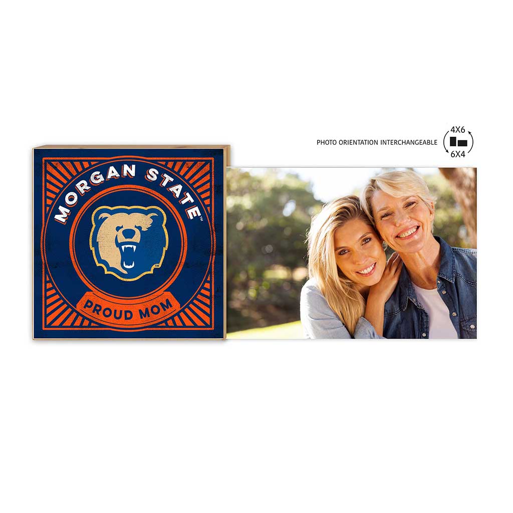 Floating Picture Frame Proud Mom Retro Team Morgan State Bears