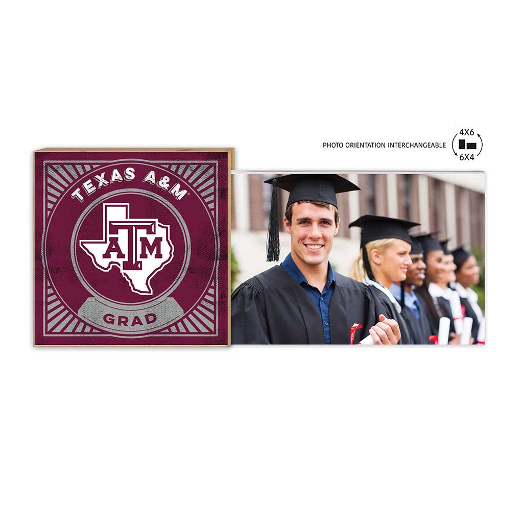 Floating Picture Frame Proud Grad Retro Team Texas A&M Aggies