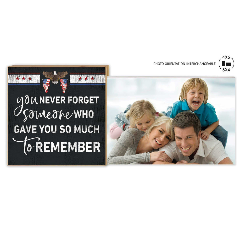 Floating Picture Frame Never Forget Military Veterans