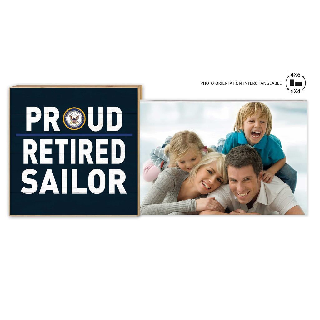 Floating Picture Frame Military Retired Navy