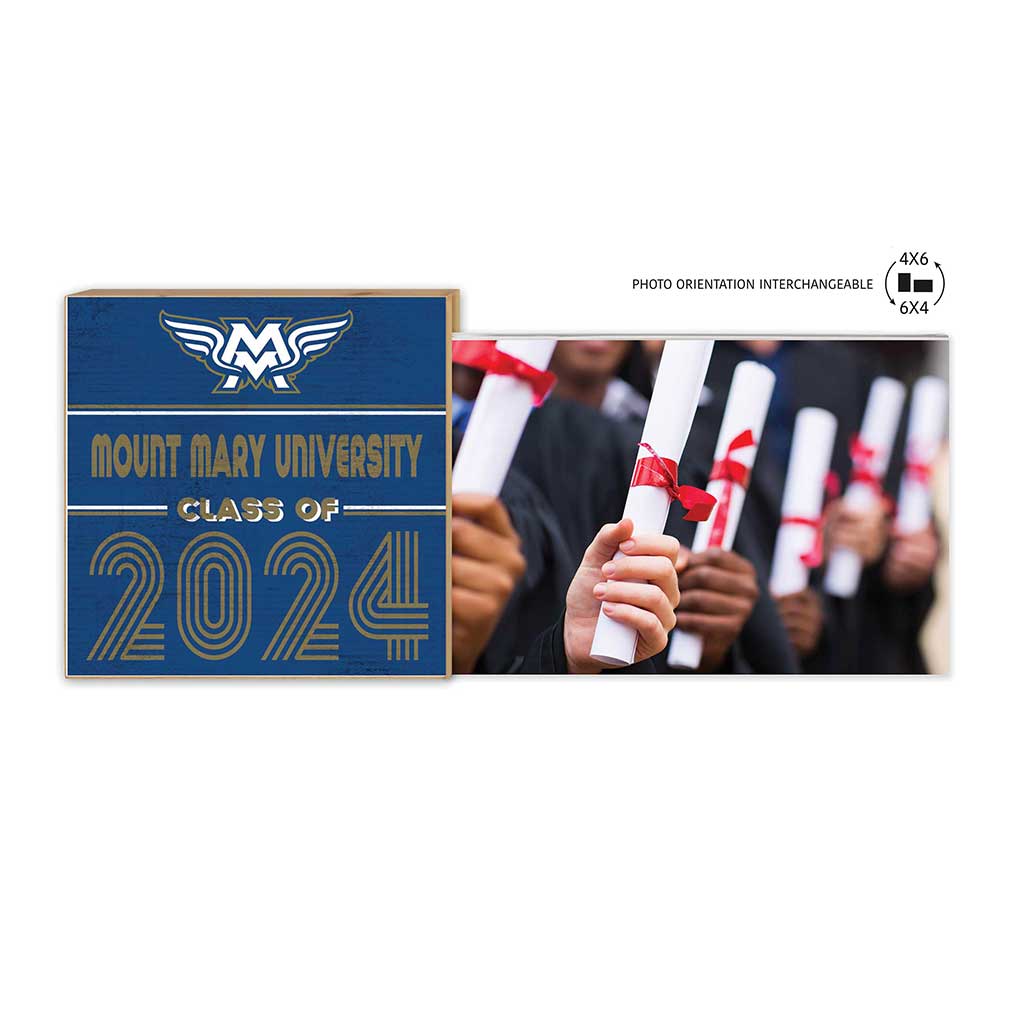 Floating Picture Frame Class of Grad Mount Mary University Blue Angels