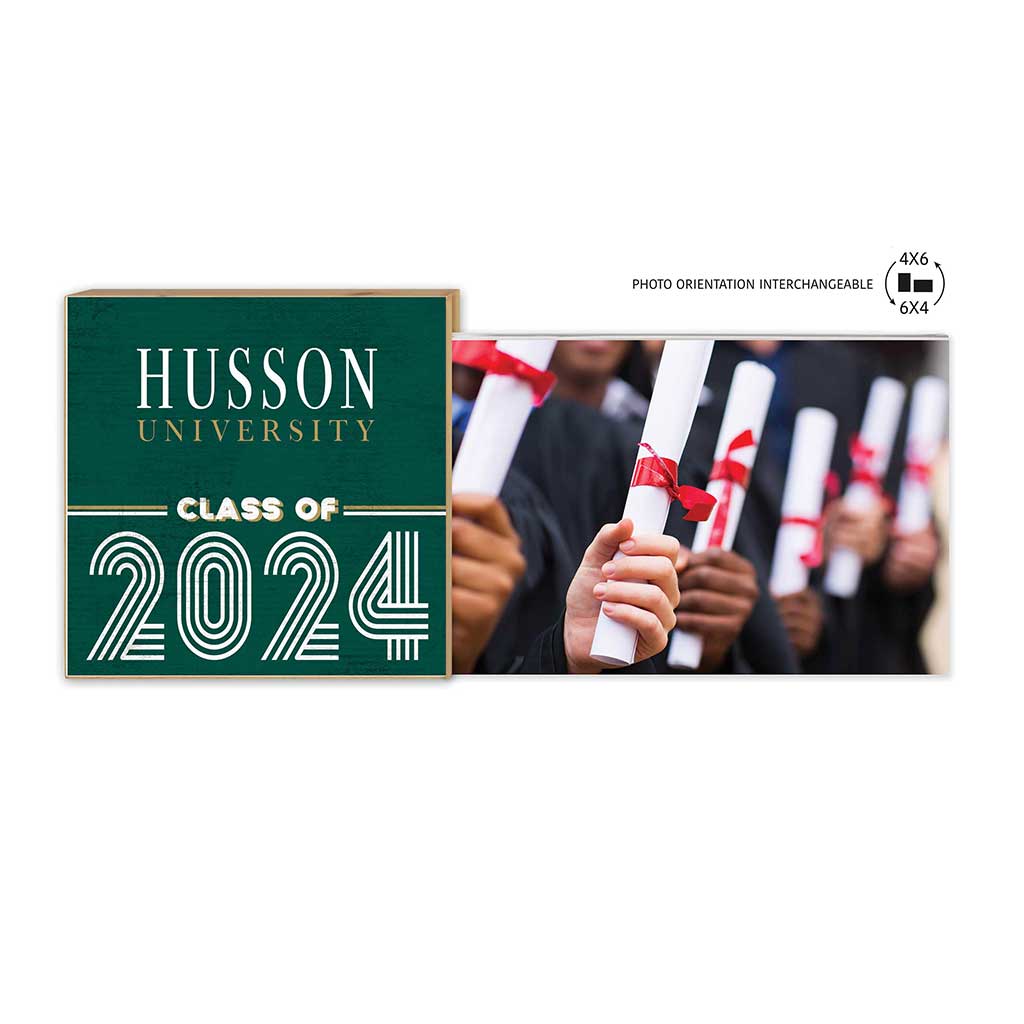 Floating Picture Frame Class of Grad Husson University Eagles