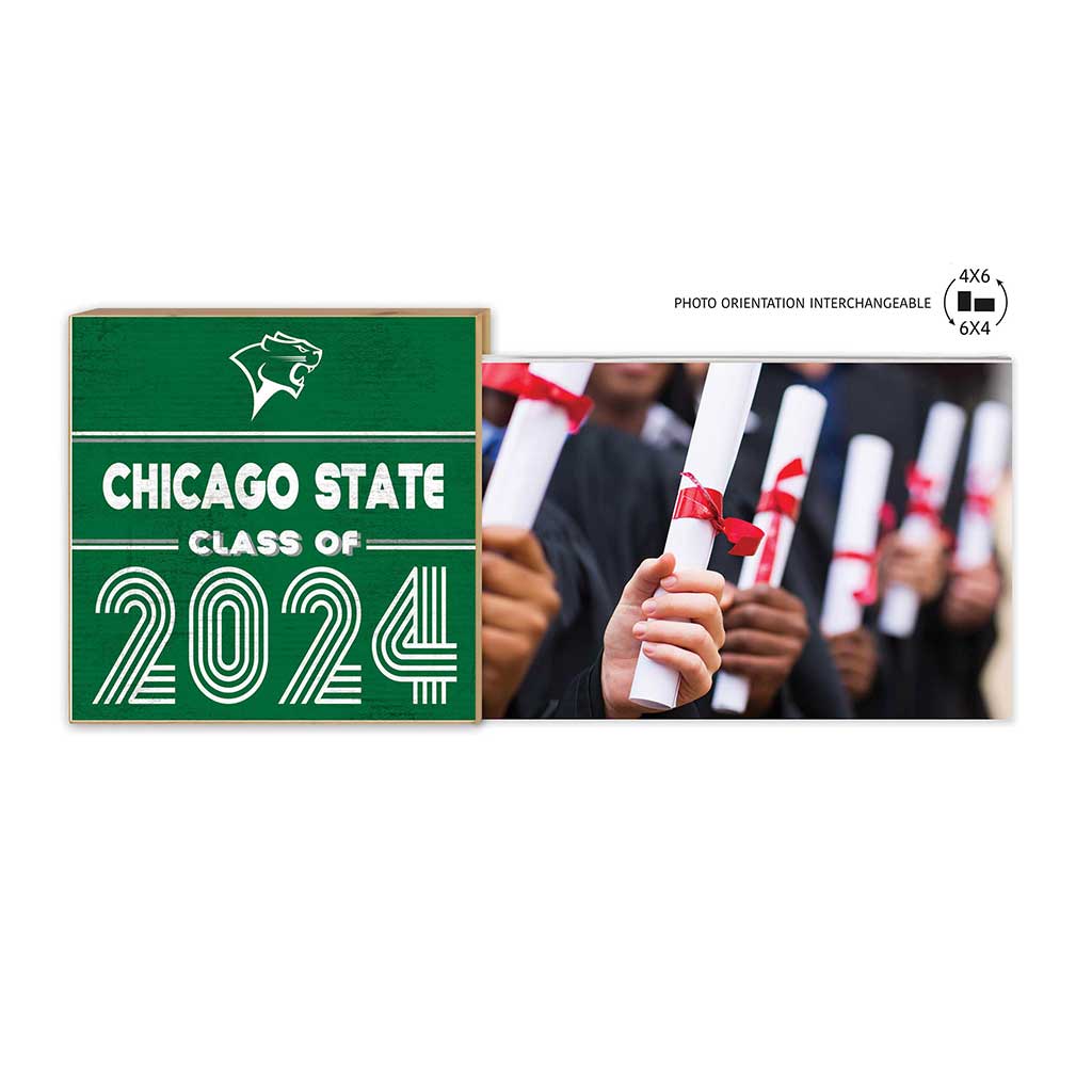 Floating Picture Frame Class of Grad Chicago State Cougars