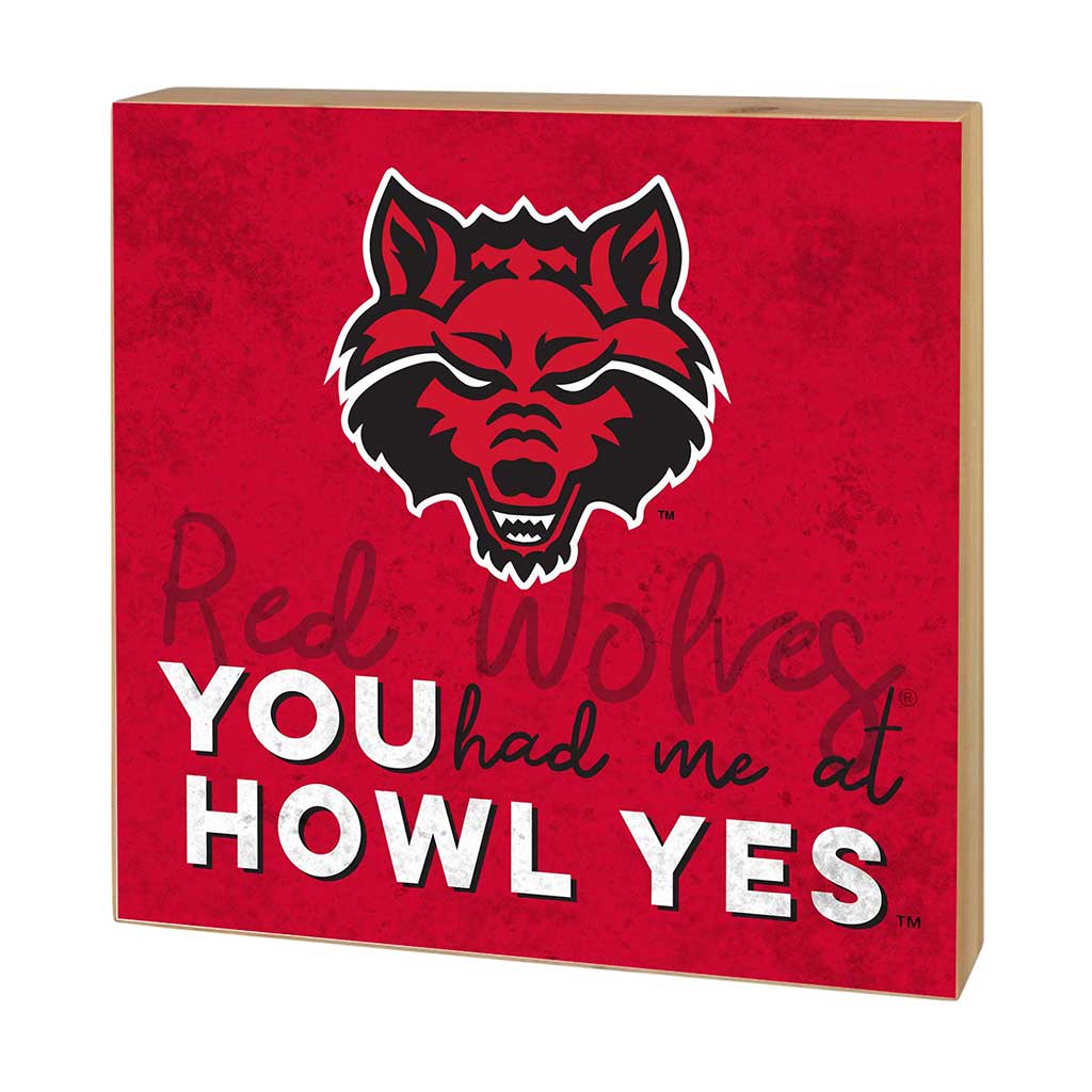 5x5 Block You Had Me at Arkansas State Red Wolves