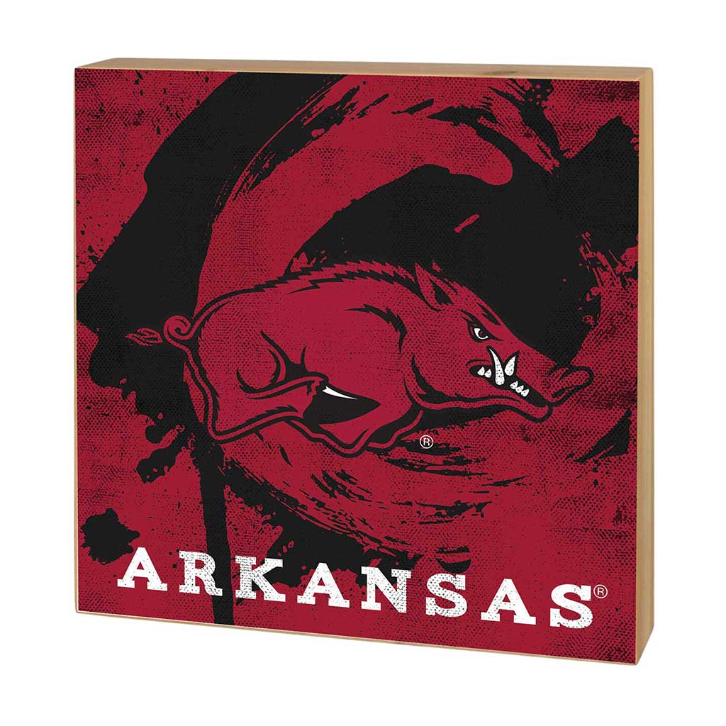 5x5 Block Color Splash Arkansas Razorbacks