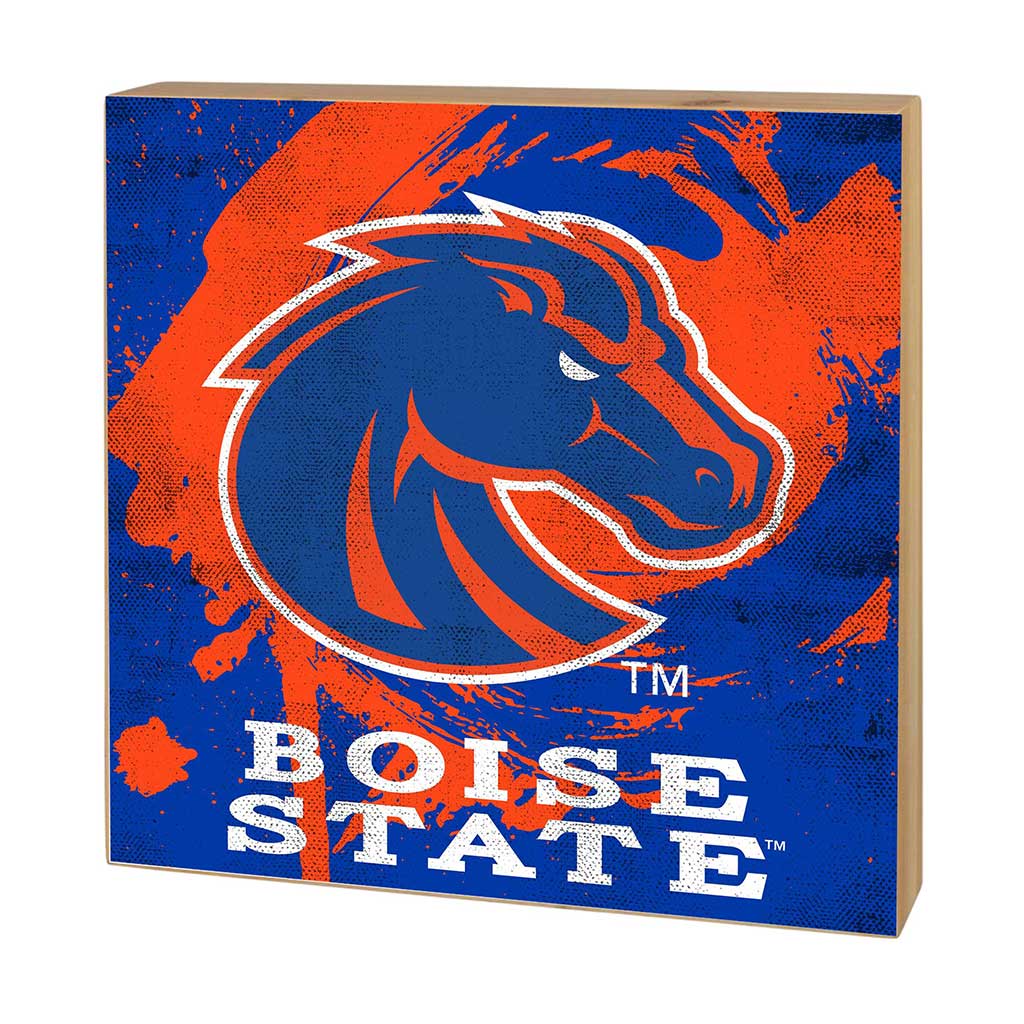 5x5 Block Color Splash Boise State Broncos