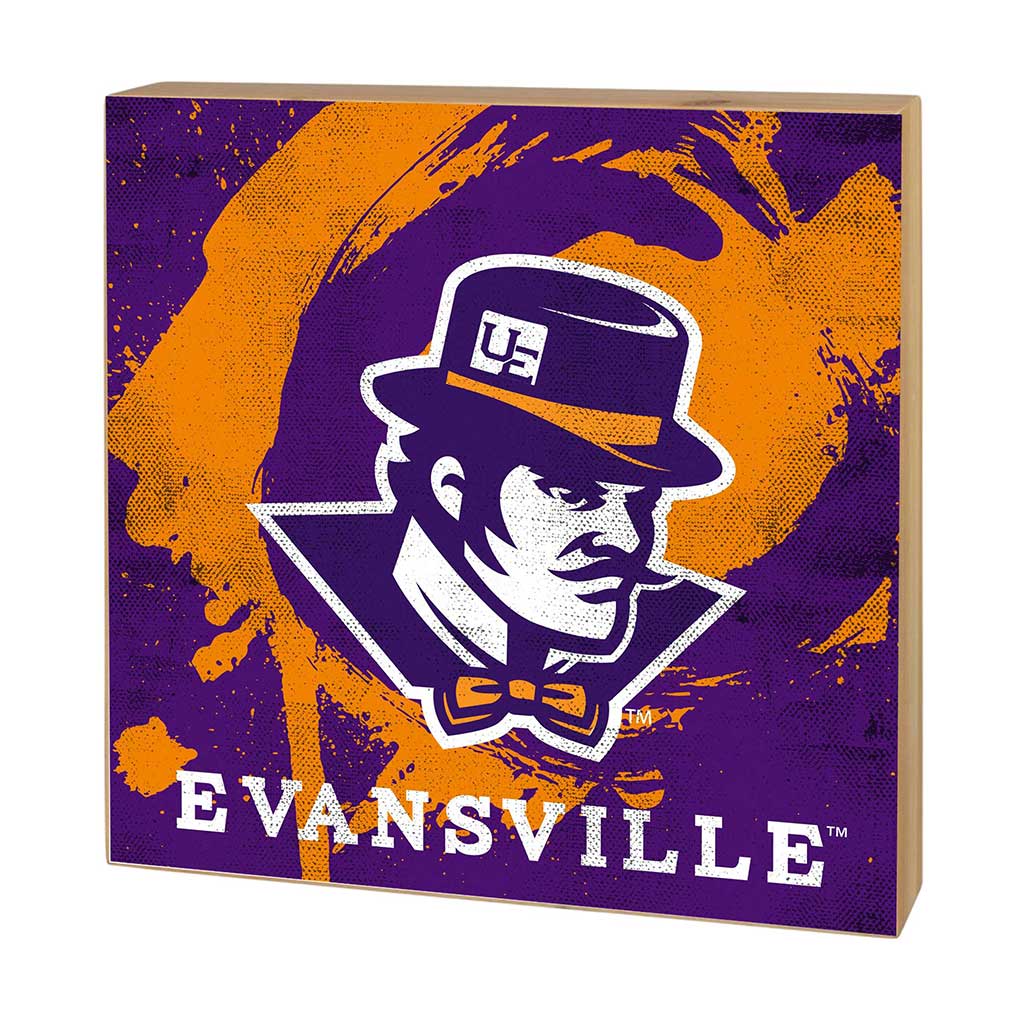 5x5 Block Color Splash Evansville Purple Aces