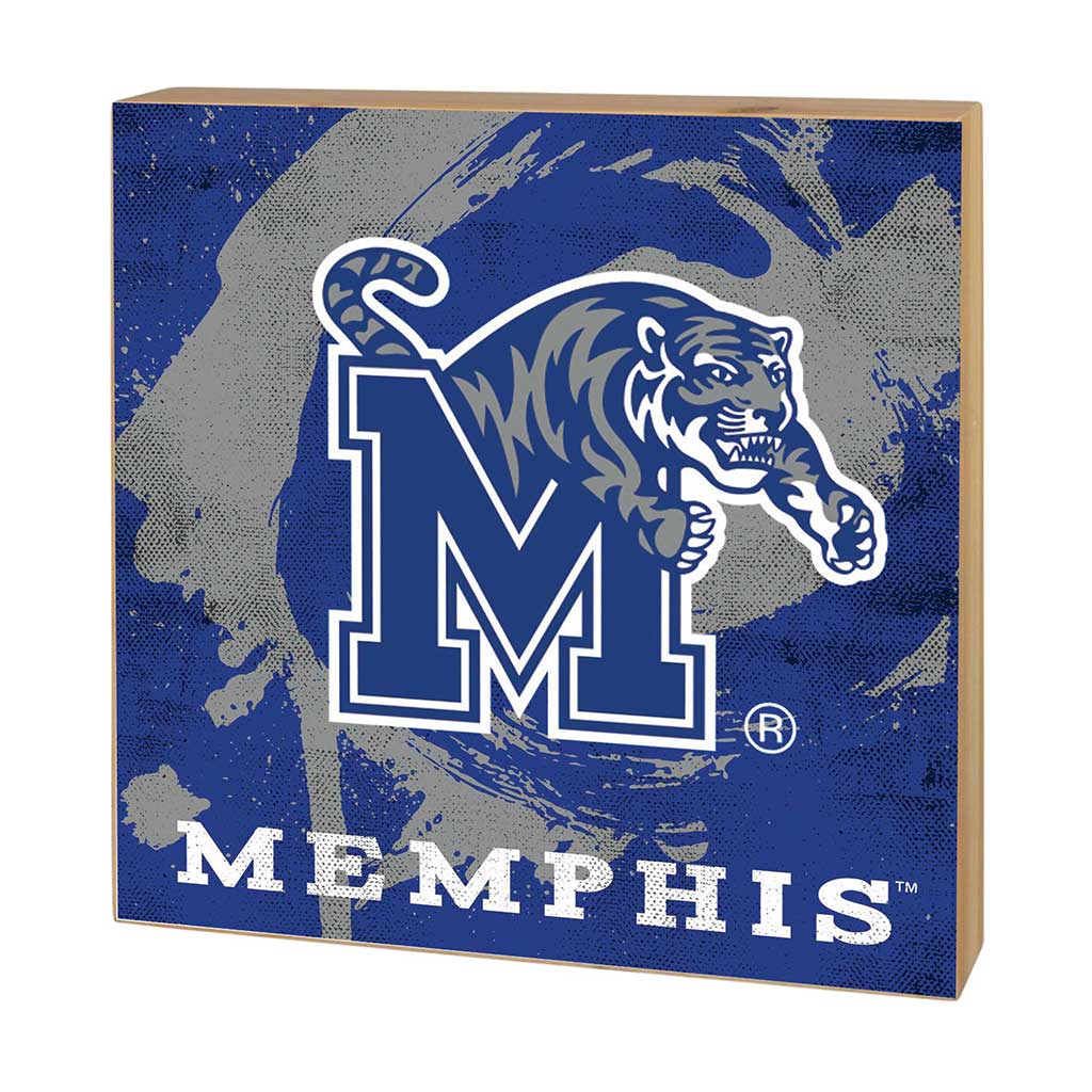 5x5 Block Color Splash Memphis Tigers