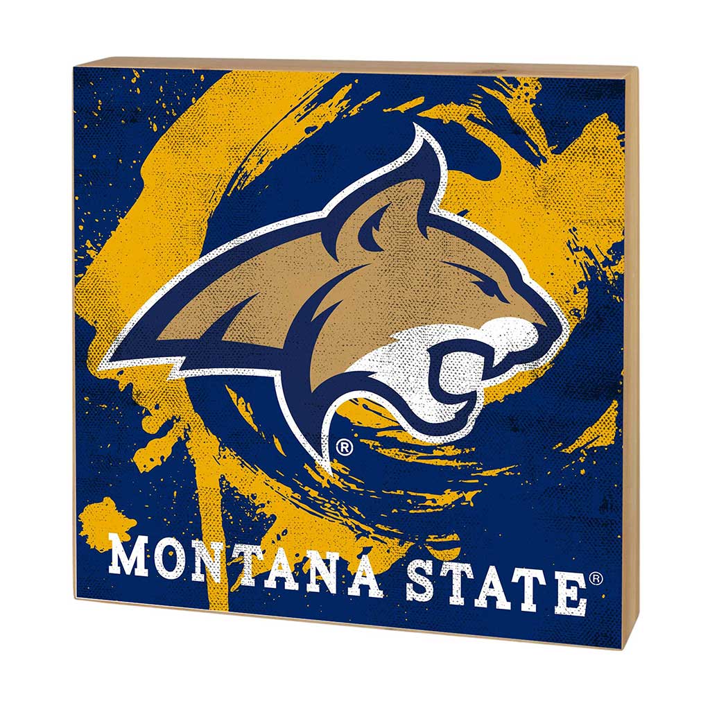 5x5 Block Color Splash Montana State Fighting Bobcats