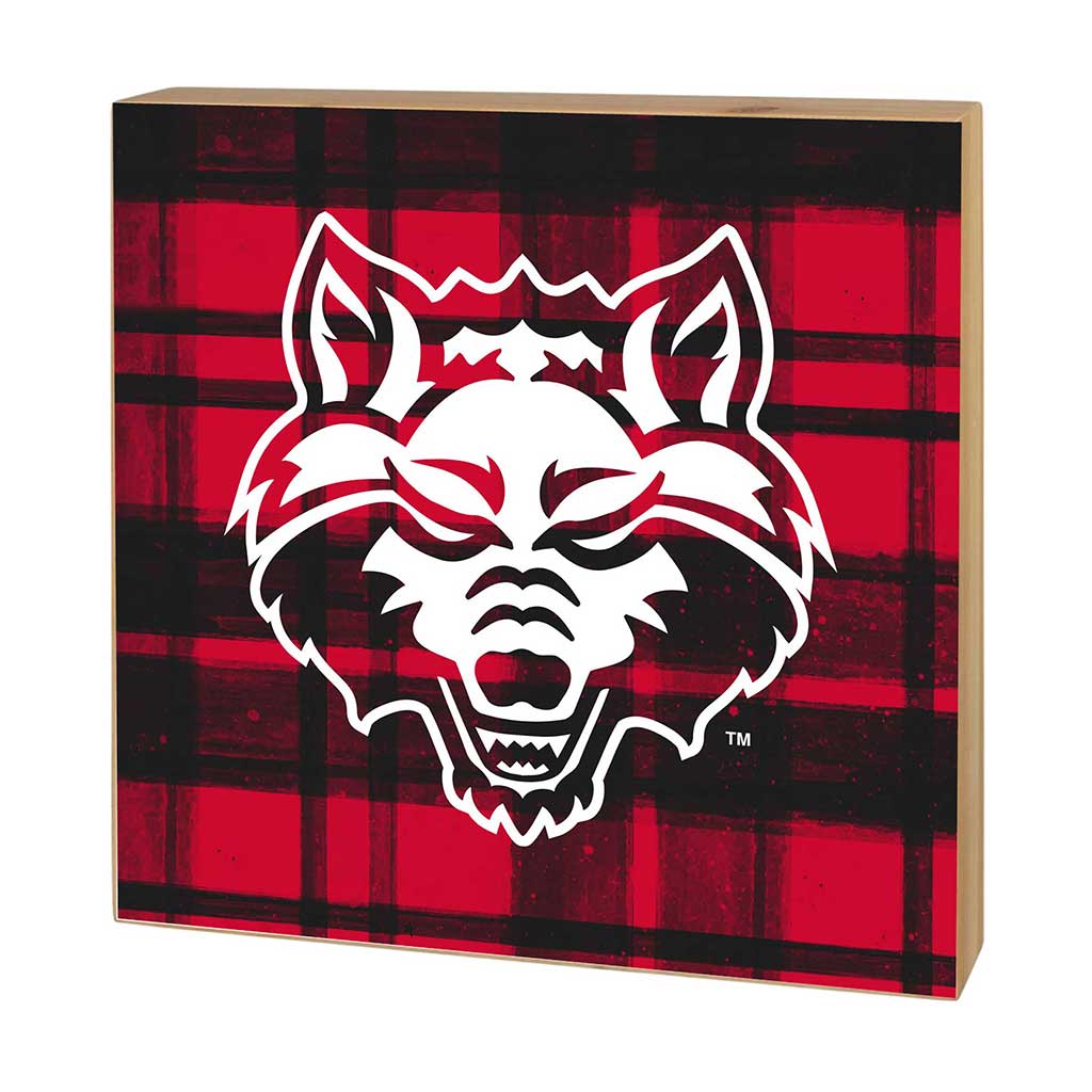 5x5 Block Plaid Arkansas State Red Wolves
