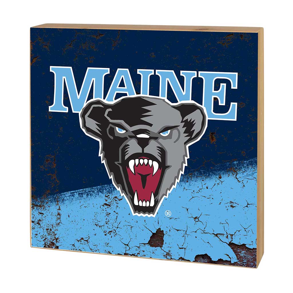 5x5 Block Retro Team Crackle Maine (Orono) Black Bears