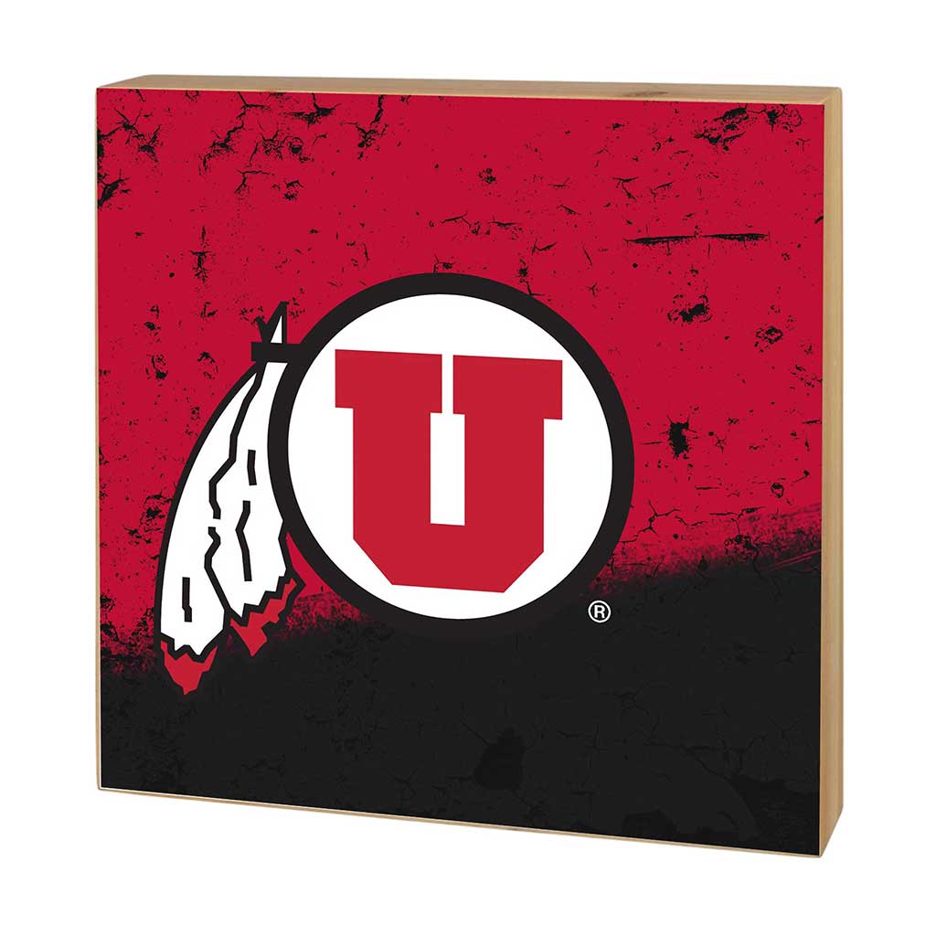 5x5 Block Retro Team Crackle Utah Running Utes