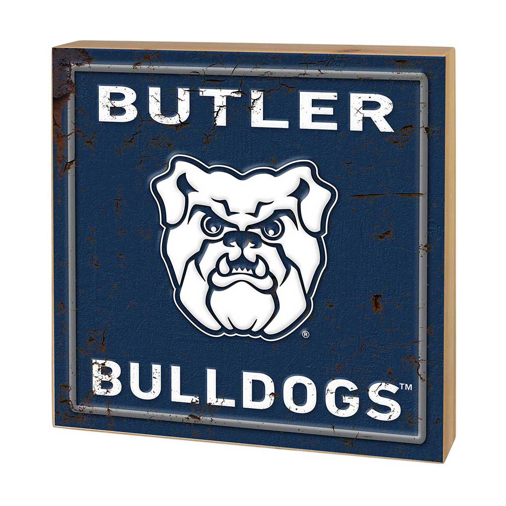 5x5 Block Faux Rusted Tin Butler Bulldogs