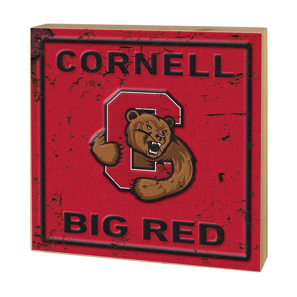 5x5 Block Faux Rusted Tin Cornell Big Red