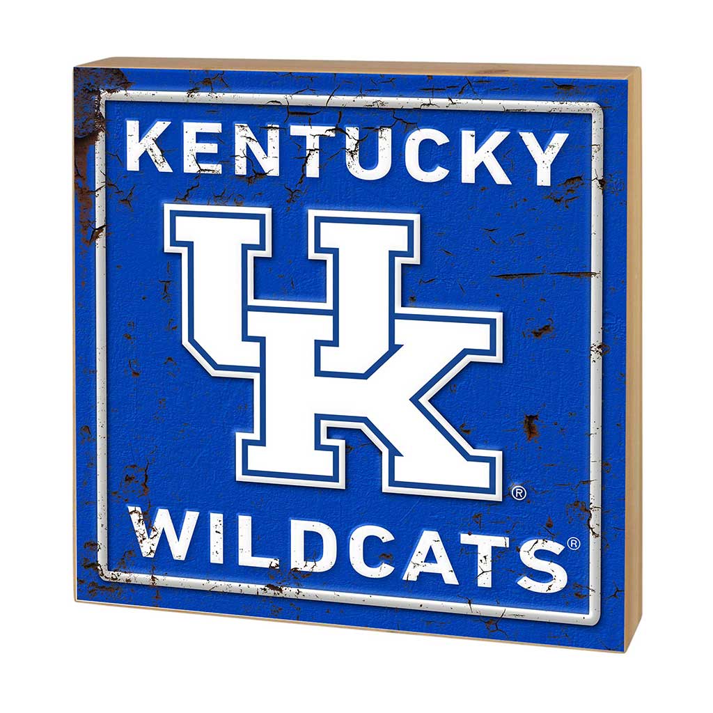 5x5 Block Faux Rusted Tin Kentucky Wildcats