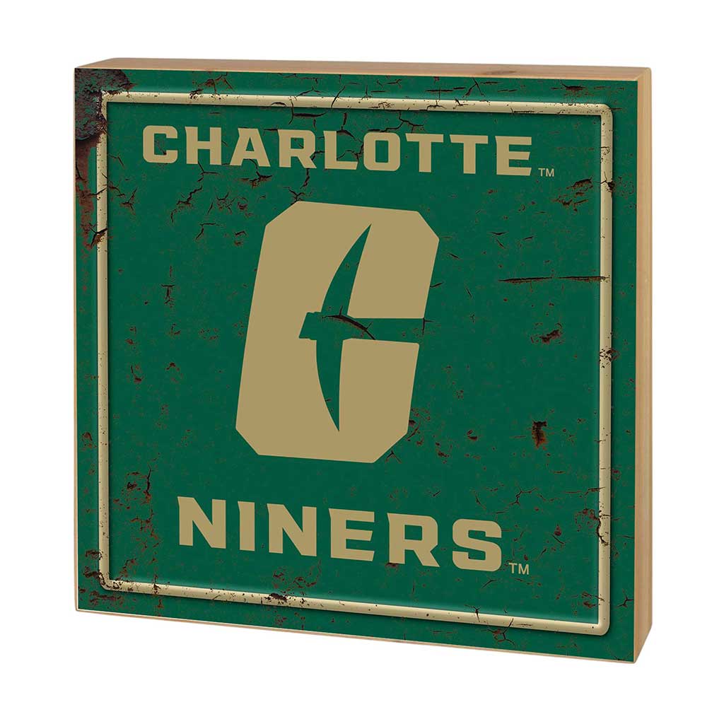 5x5 Block Faux Rusted Tin North Carolina (Charlotte) 49ers