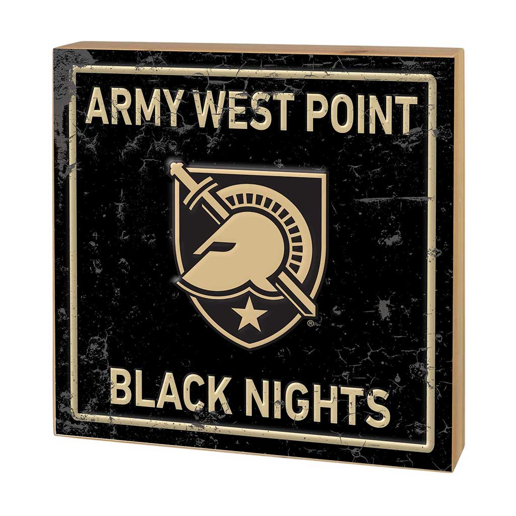 5x5 Block Faux Rusted Tin West Point Black Knights
