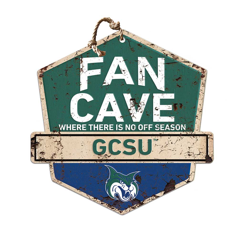 Rustic Badge Fan Cave Sign Georgia College Bobcats