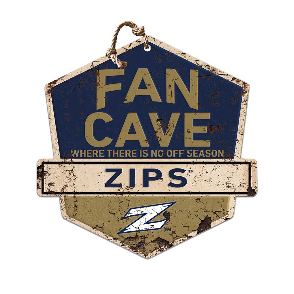 Rustic Badge Fan Cave Sign Akron Zips
