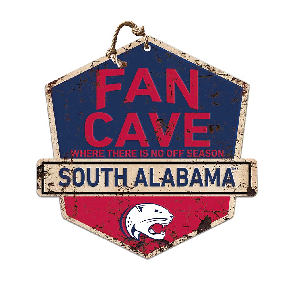 Rustic Badge Fan Cave Sign University of Southern Alabama Jaguars