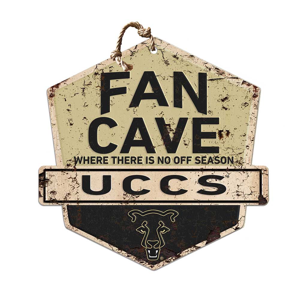 Rustic Badge Fan Cave Sign University of Colorado - Colorado Springs Mountain Lions