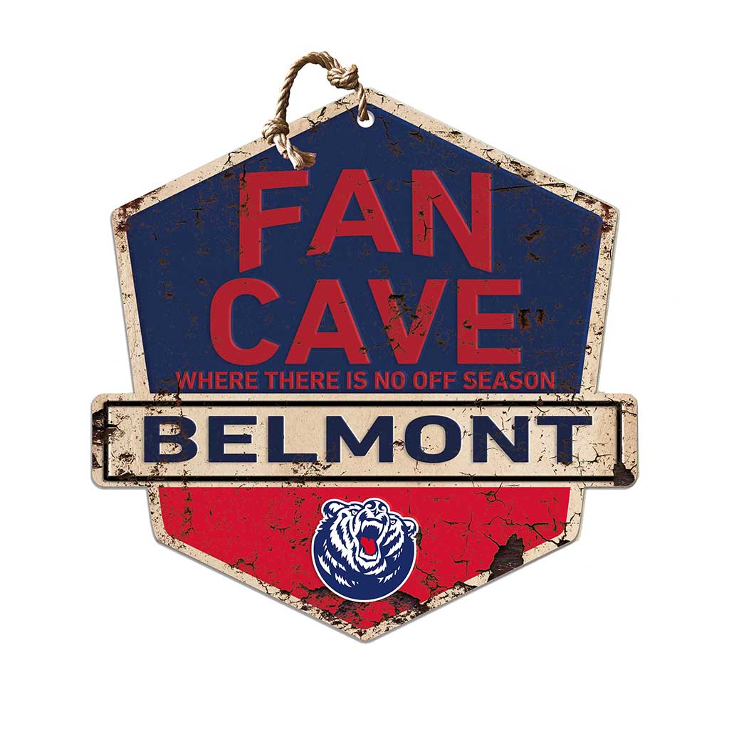Rustic Badge Fan Cave Sign Belmont Bruins