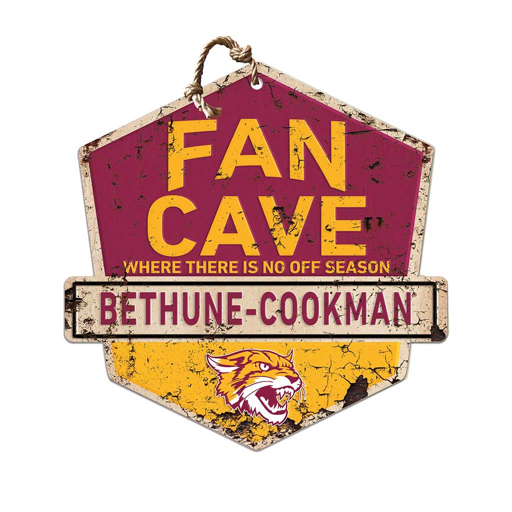Rustic Badge Fan Cave Sign Bethune-Cookman Wildcats