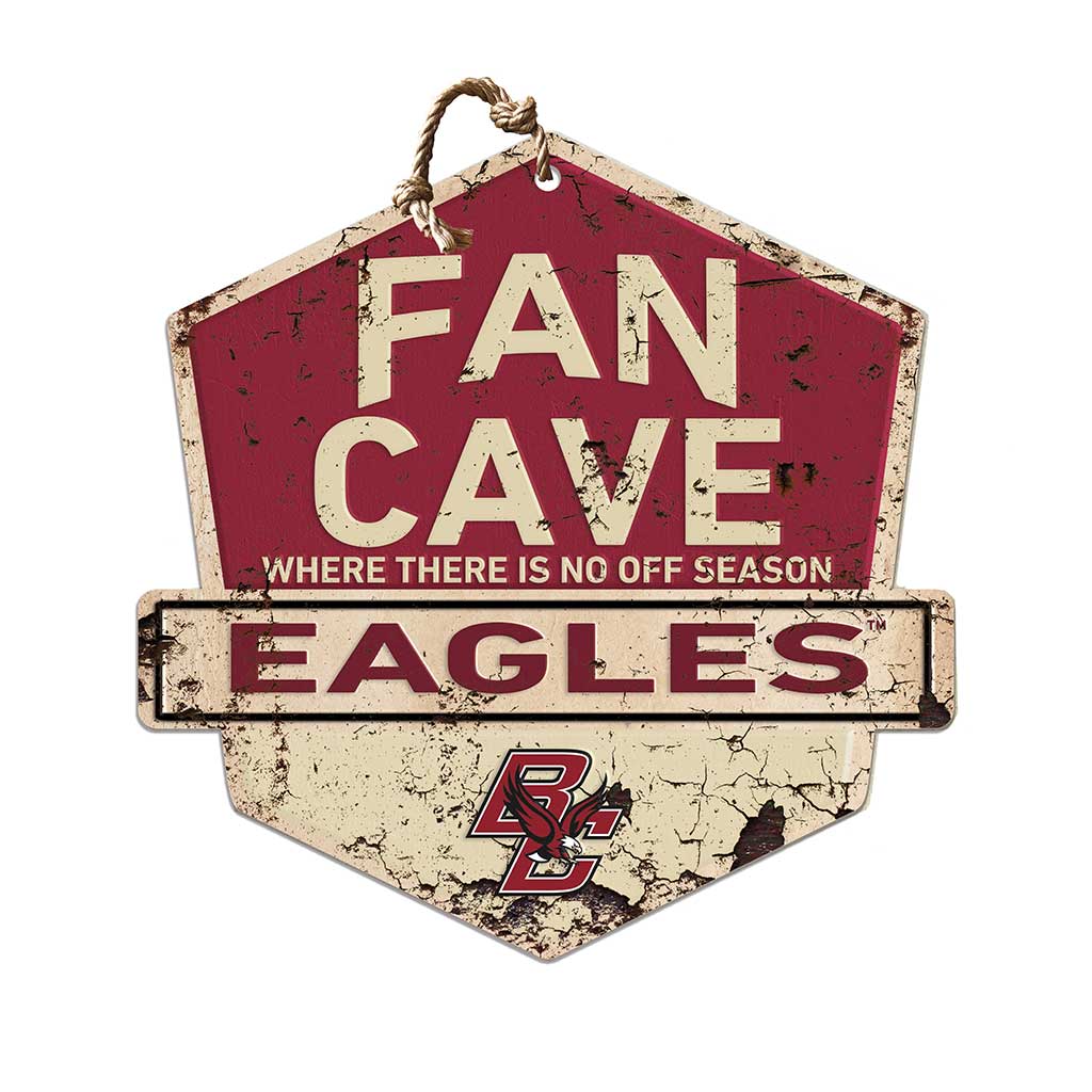 Rustic Badge Fan Cave Sign Boston College Eagles