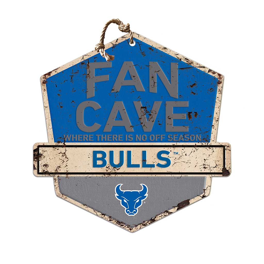 Rustic Badge Fan Cave Sign University at Buffalo Bulls
