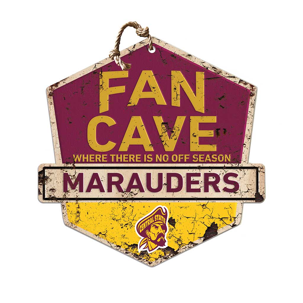 Rustic Badge Fan Cave Sign Central State Marauders