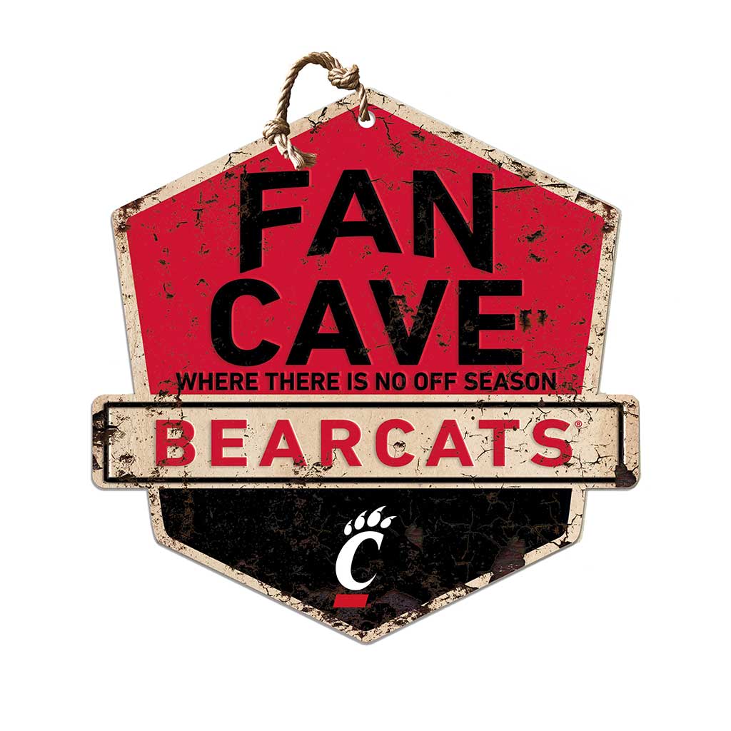 Rustic Badge Fan Cave Sign Cincinnati Bearcats