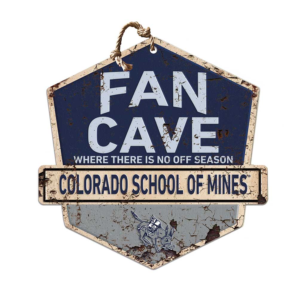 Rustic Badge Fan Cave Sign Colorado School of Mines Orediggers