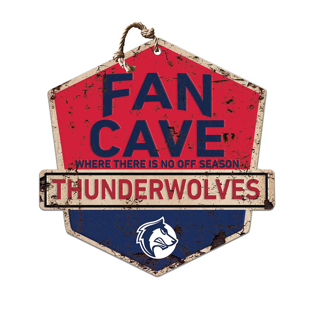 Rustic Badge Fan Cave Sign Colorado State-Pueblo Thunder Wolves