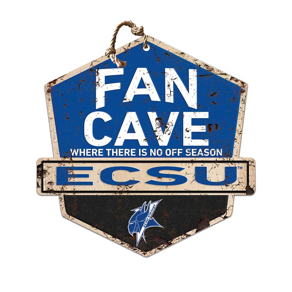 Rustic Badge Fan Cave Sign Elizabeth City State Vikings