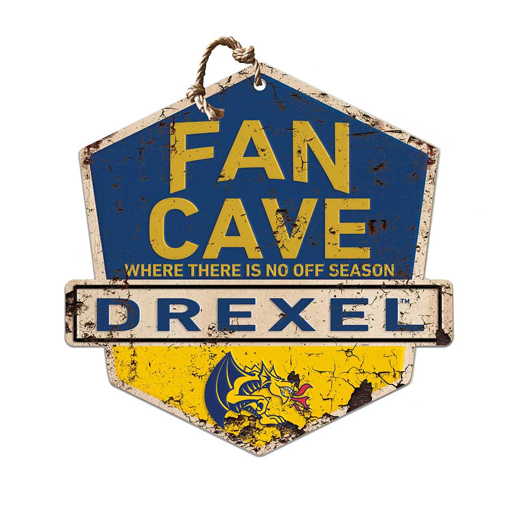 Rustic Badge Fan Cave Sign Drexel Dragons