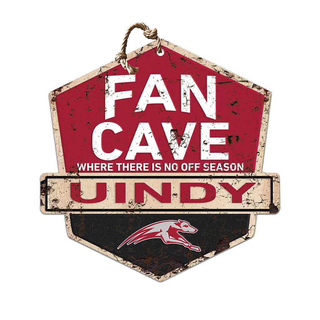 Rustic Badge Fan Cave Sign University of Indianapolis Greyhounds