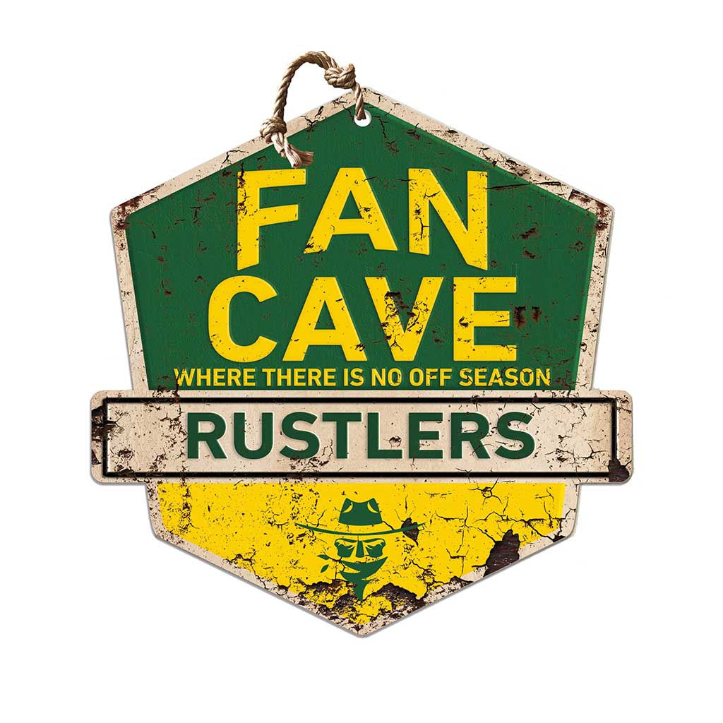 Rustic Badge Fan Cave Sign Golden West Coast College Rustlers