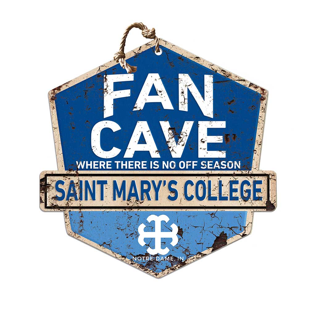 Rustic Badge Fan Cave Sign Saint Mary's College Belles